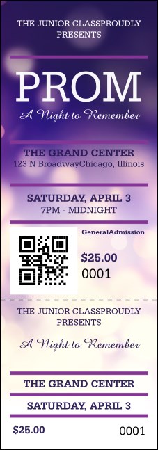 Abstract QR Lights Event Ticket Product Front